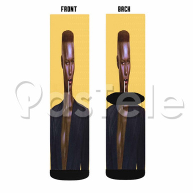 Grace Jones Custom Sublimation Personalized Printed Socks Polyester Acrylic Nylon Spandex