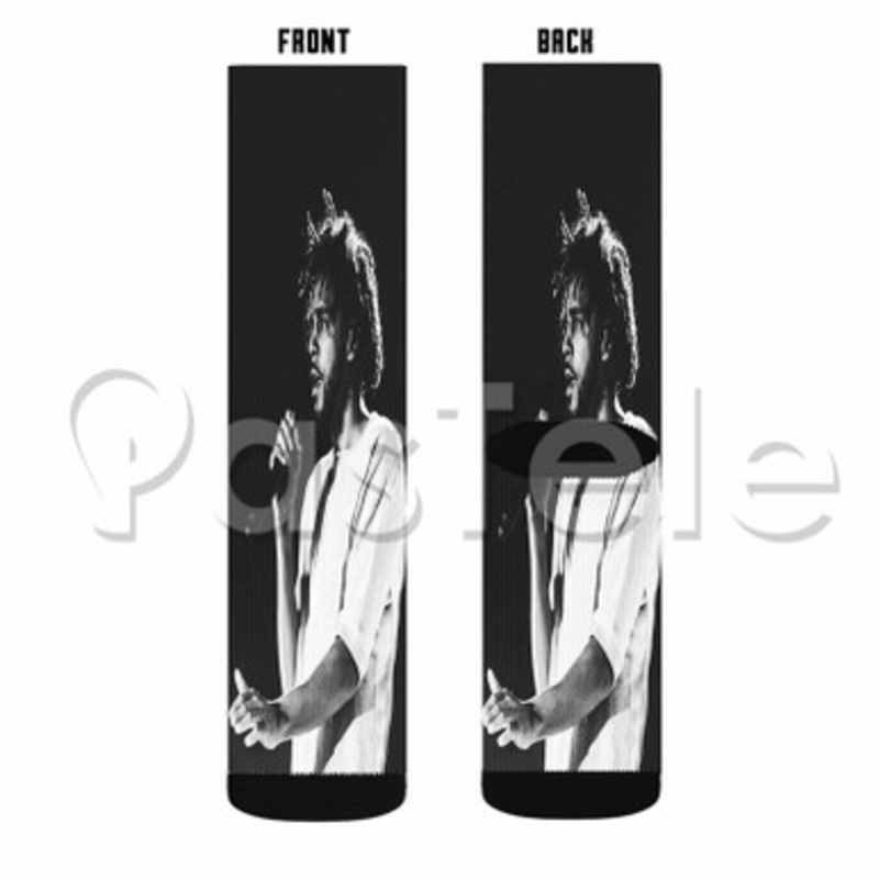 J Cole Custom Sublimation Personalized Printed Socks Polyester Acrylic Nylon Spandex