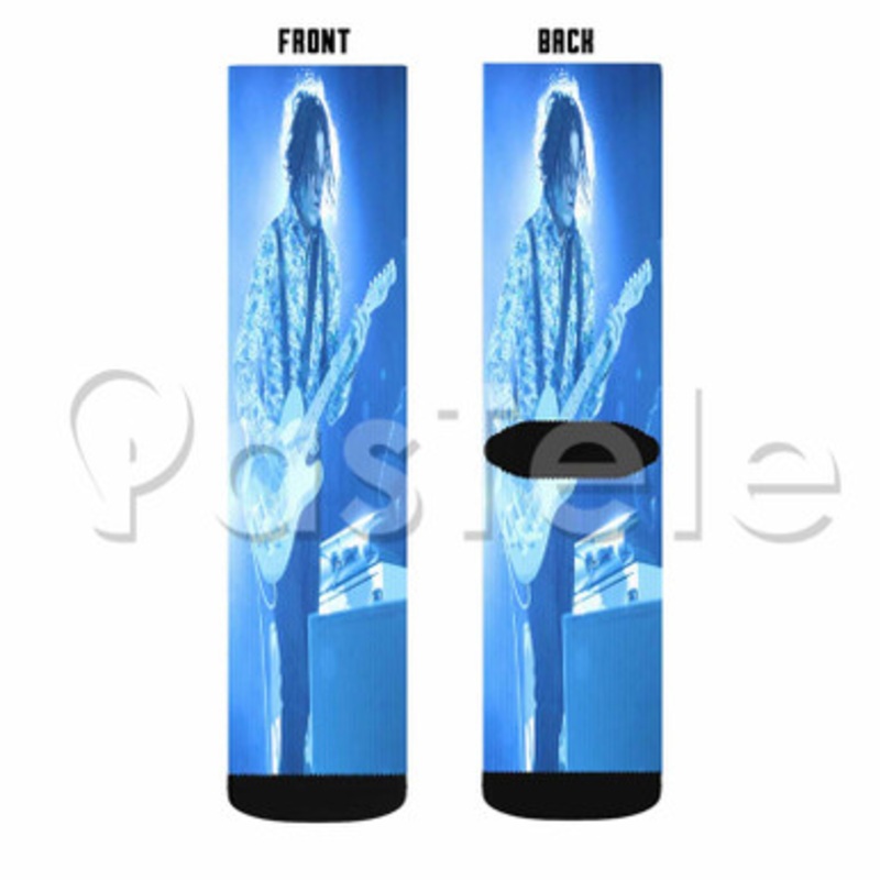 Jack White Custom Sublimation Personalized Printed Socks Polyester Acrylic Nylon Spandex