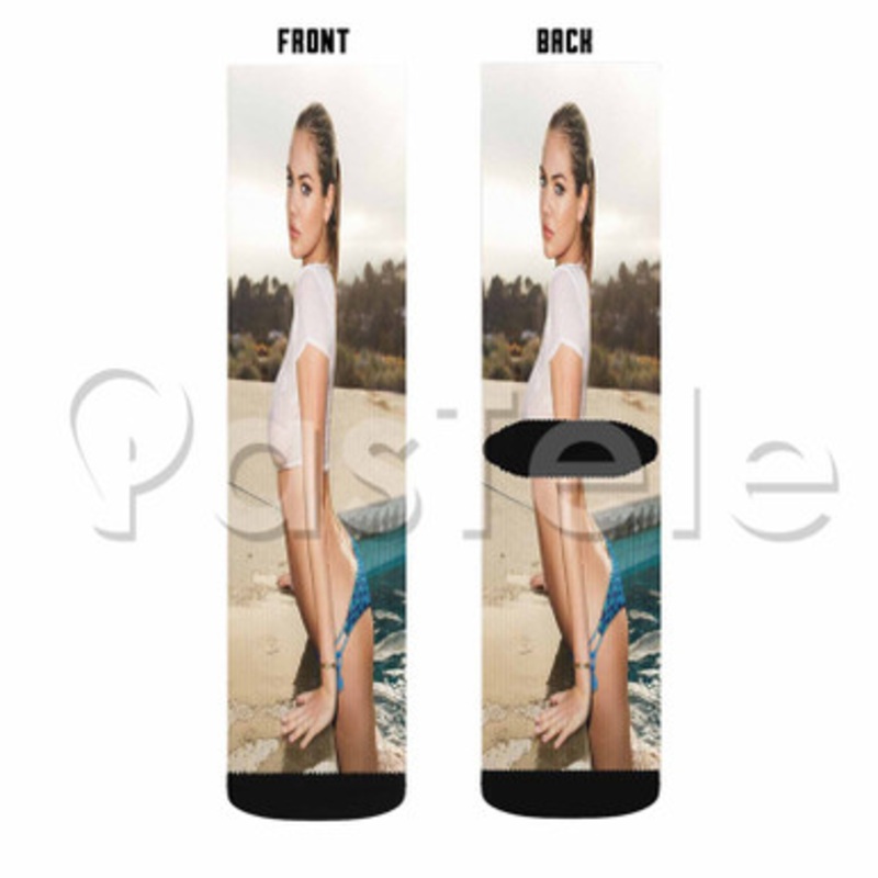 Kate Upton Custom Sublimation Personalized Printed Socks Polyester Acrylic Nylon Spandex