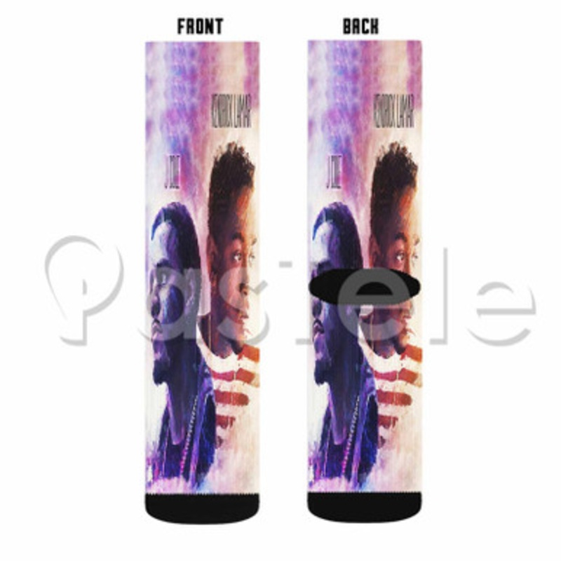 Kendrick Lamar And J Cole Custom Sublimation Personalized Printed Socks Polyester Acrylic Nylon Spandex
