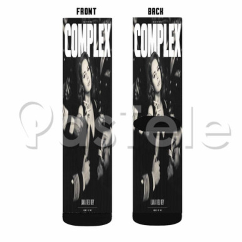 Lana Del Rey Complex Custom Sublimation Personalized Printed Socks Polyester Acrylic Nylon Spandex
