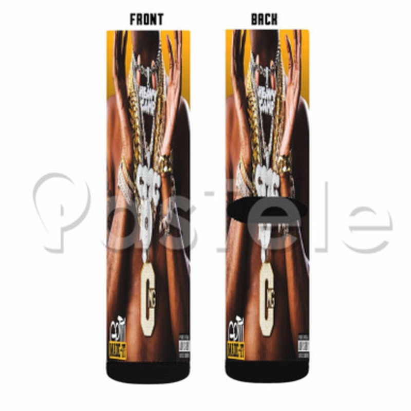 Letter 2 The Trap Yo Gotti Mike Will Made It Custom Sublimation Personalized Printed Socks Polyester Acrylic Nylon Spandex