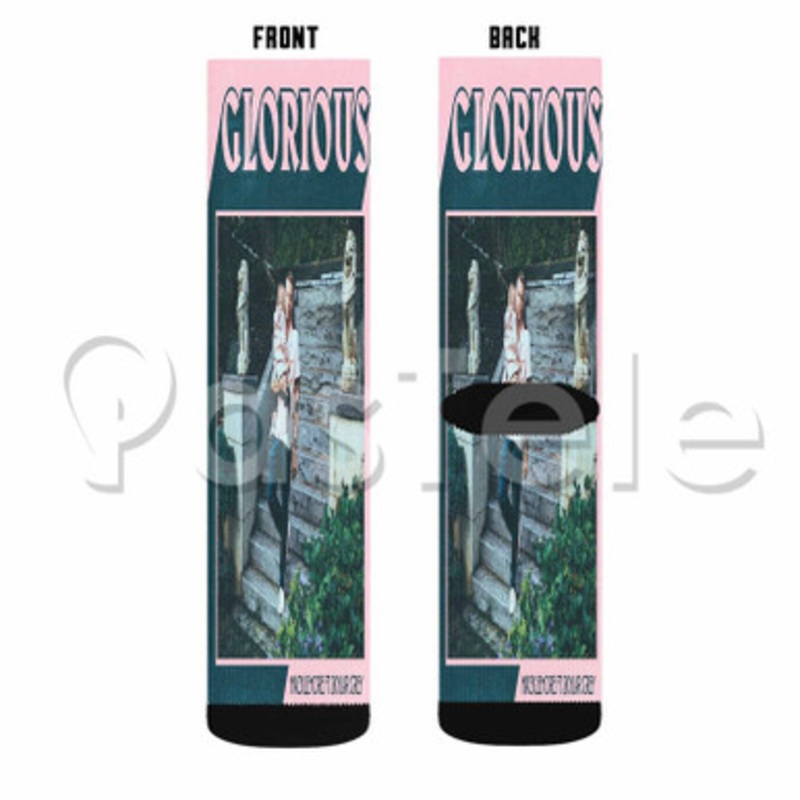 Macklemore feat Skylar Grey Glorious Custom Sublimation Personalized Printed Socks Polyester Acrylic Nylon Spandex