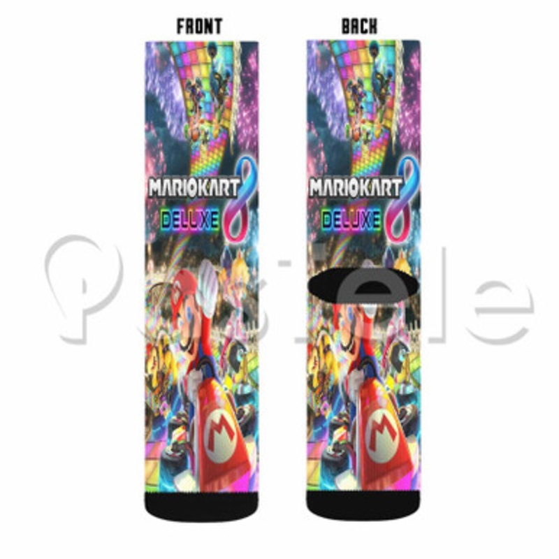 Mario Kart 8 Custom Sublimation Personalized Printed Socks Polyester Acrylic Nylon Spandex