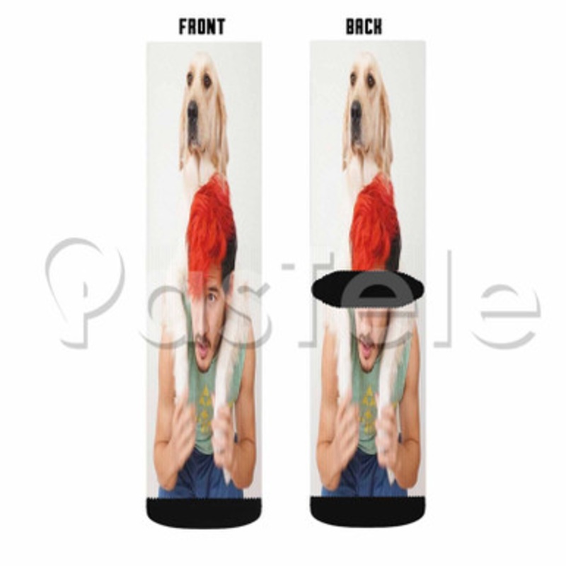 Markiplier Custom Sublimation Personalized Printed Socks Polyester Acrylic Nylon Spandex