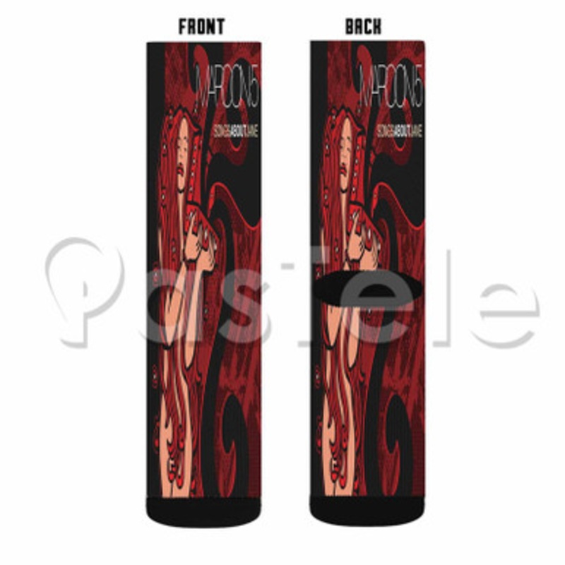 Maroon 5 Songs About Jane Custom Sublimation Personalized Printed Socks Polyester Acrylic Nylon Spandex