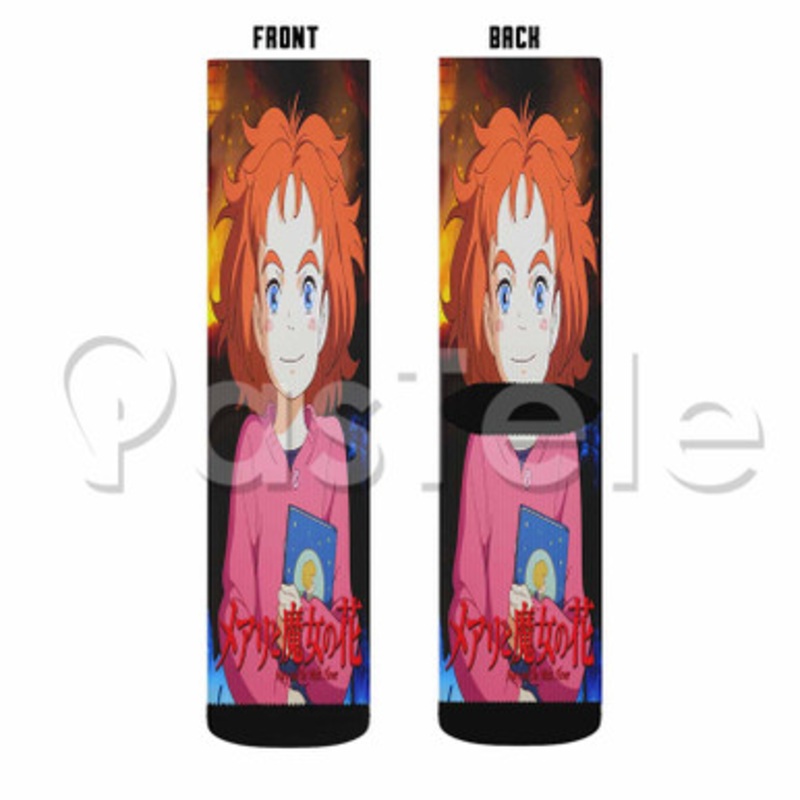 Mary and the Witch s Flower Custom Sublimation Personalized Printed Socks Polyester Acrylic Nylon Spandex