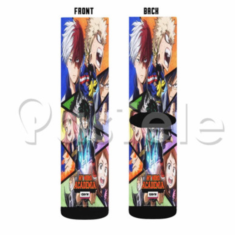 My Hero Academia Custom Sublimation Personalized Printed Socks Polyester Acrylic Nylon Spandex