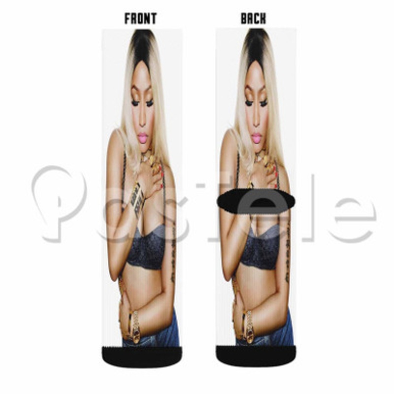 Nicki Minaj Custom Sublimation Personalized Printed Socks Polyester Acrylic Nylon Spandex