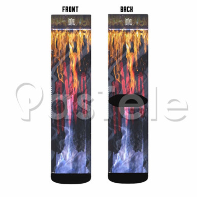 NWO Don Mykel Custom Sublimation Personalized Printed Socks Polyester Acrylic Nylon Spandex