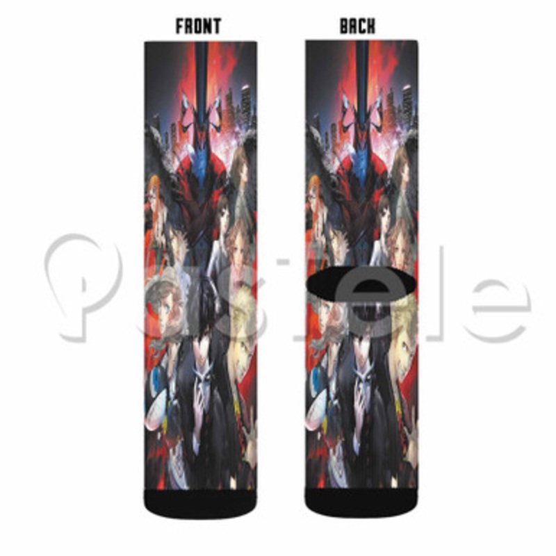 Persona Custom Sublimation Personalized Printed Socks Polyester Acrylic Nylon Spandex