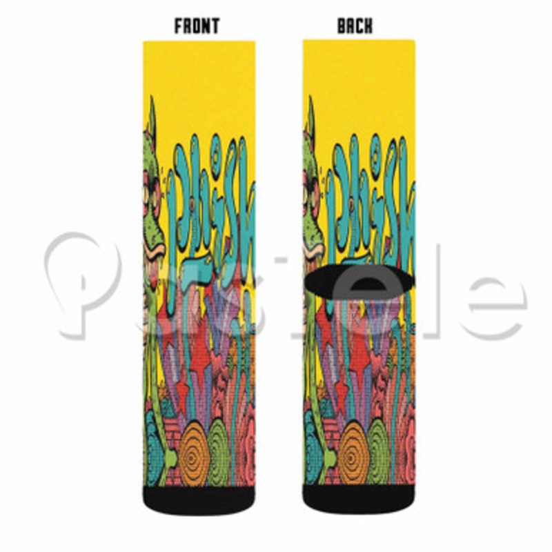 Phish Custom Sublimation Personalized Printed Socks Polyester Acrylic Nylon Spandex