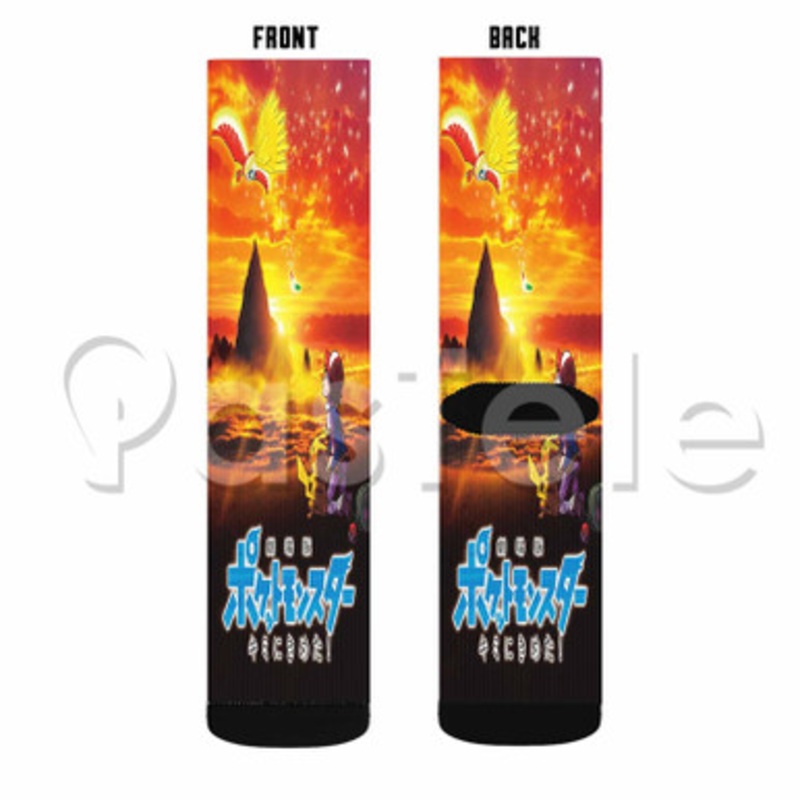Pok mon the Movie 20 I Choose You Custom Sublimation Personalized Printed Socks Polyester Acrylic Nylon Spandex