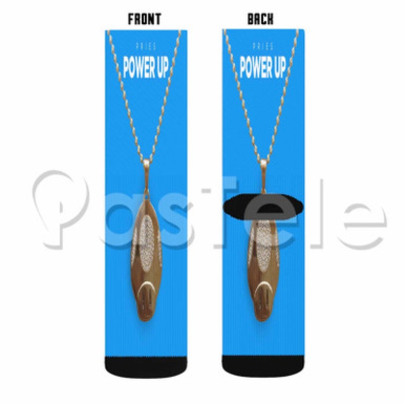 Pries Power Up Custom Sublimation Personalized Printed Socks Polyester Acrylic Nylon Spandex