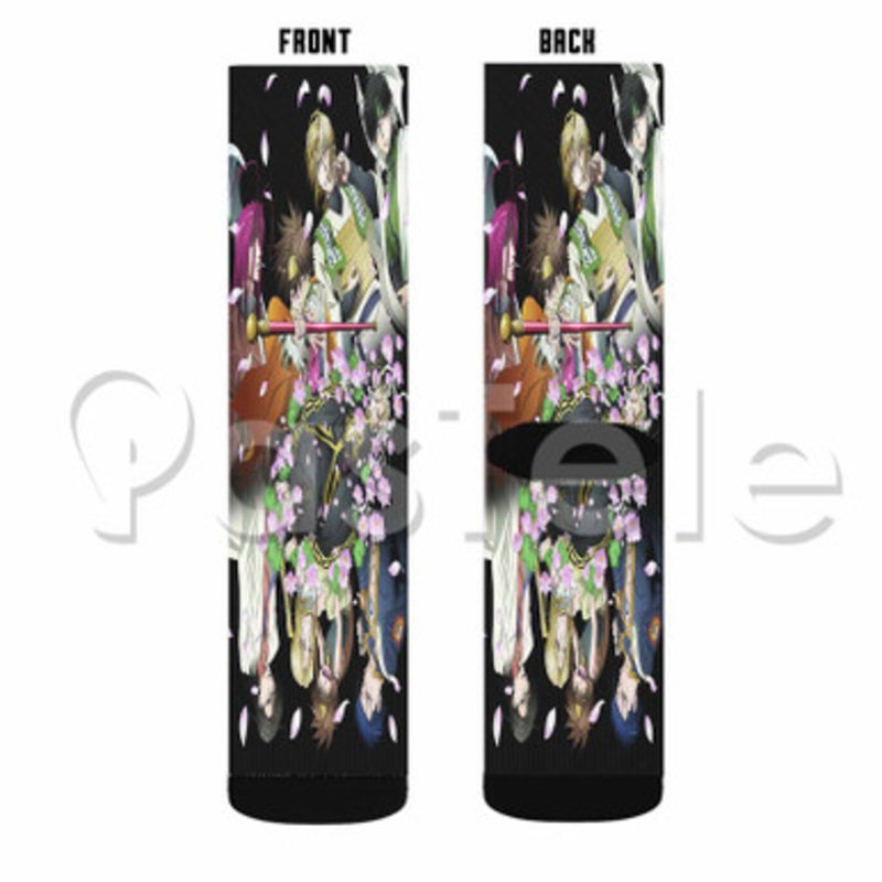 Saiyuki Reload Blast Custom Sublimation Personalized Printed Socks Polyester Acrylic Nylon Spandex