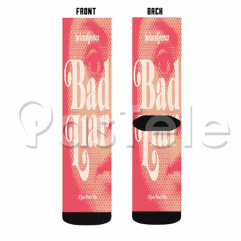 Selena Gomez Bad Liar Custom Sublimation Personalized Printed Socks Polyester Acrylic Nylon Spandex