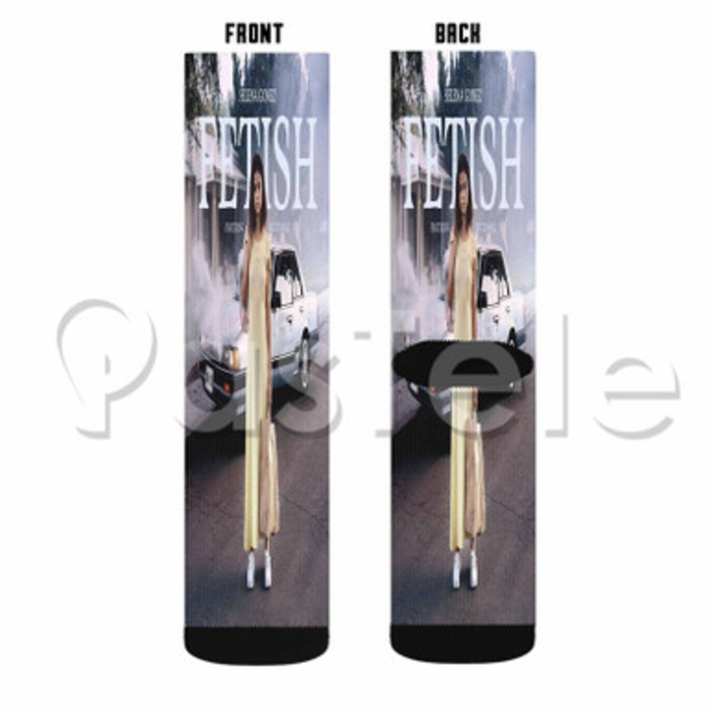 Selena Gomez Fetish Custom Sublimation Personalized Printed Socks Polyester Acrylic Nylon Spandex