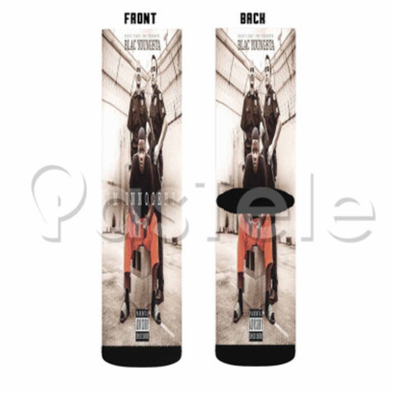 Sex Blac Youngsta Feat Slim Jxmmi Custom Sublimation Personalized Printed Socks Polyester Acrylic Nylon Spandex