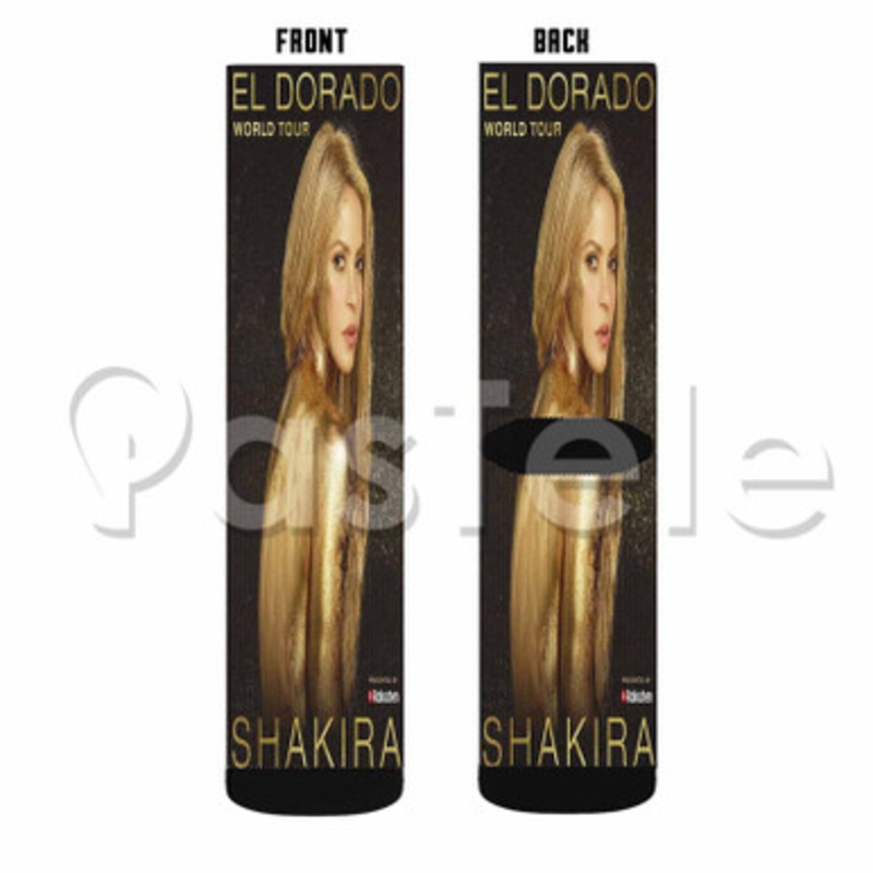 Shakira EL Dorado World Tour Custom Sublimation Personalized Printed Socks Polyester Acrylic Nylon Spandex