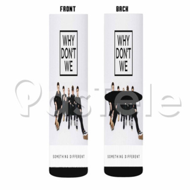 Something Different Why Don t We Custom Sublimation Personalized Printed Socks Polyester Acrylic Nylon Spandex