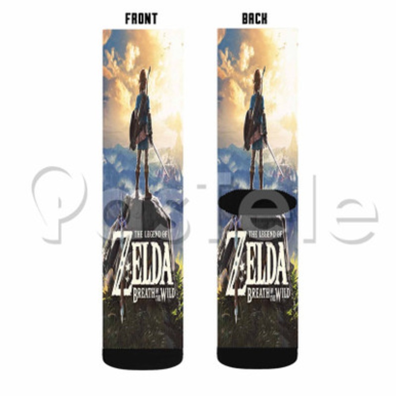 The Legend of Zelda Breath of the Wild Custom Sublimation Personalized Printed Socks Polyester Acrylic Nylon Spandex