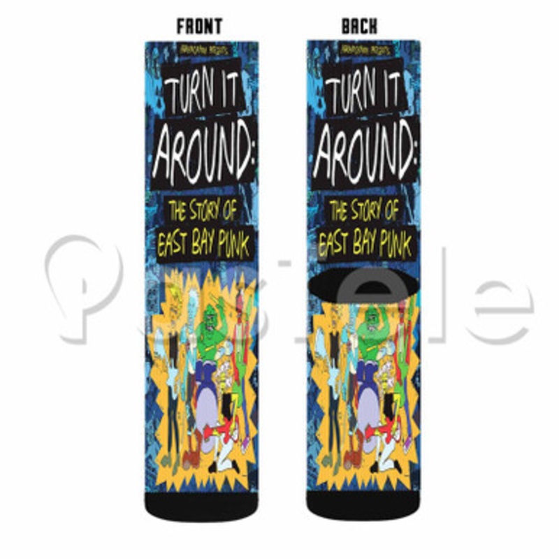 The Story of East Bay Punk Custom Sublimation Personalized Printed Socks Polyester Acrylic Nylon Spandex
