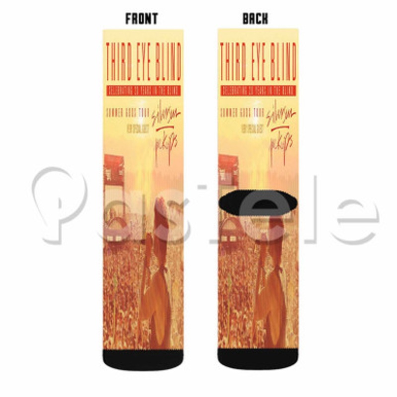 Third Eye Blind Summer Gods Tour Custom Sublimation Personalized Printed Socks Polyester Acrylic Nylon Spandex