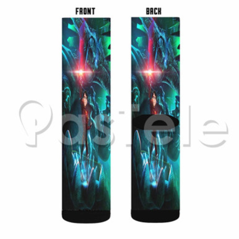 Trollhunters Custom Sublimation Personalized Printed Socks Polyester Acrylic Nylon Spandex