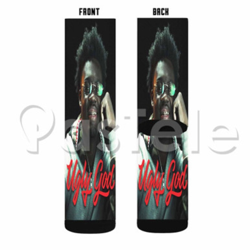 Ugly God Custom Sublimation Personalized Printed Socks Polyester Acrylic Nylon Spandex
