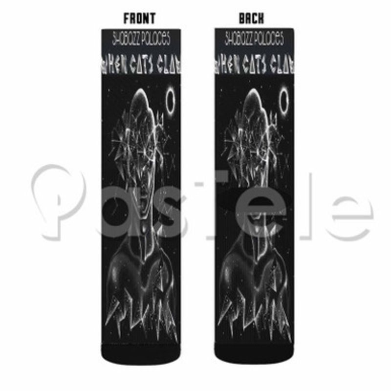When Cats Claw Shabazz Palaces Custom Sublimation Personalized Printed Socks Polyester Acrylic Nylon Spandex