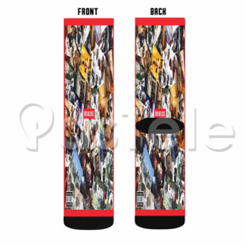 Wins And Losses Meek Mill Custom Sublimation Personalized Printed Socks Polyester Acrylic Nylon Spandex