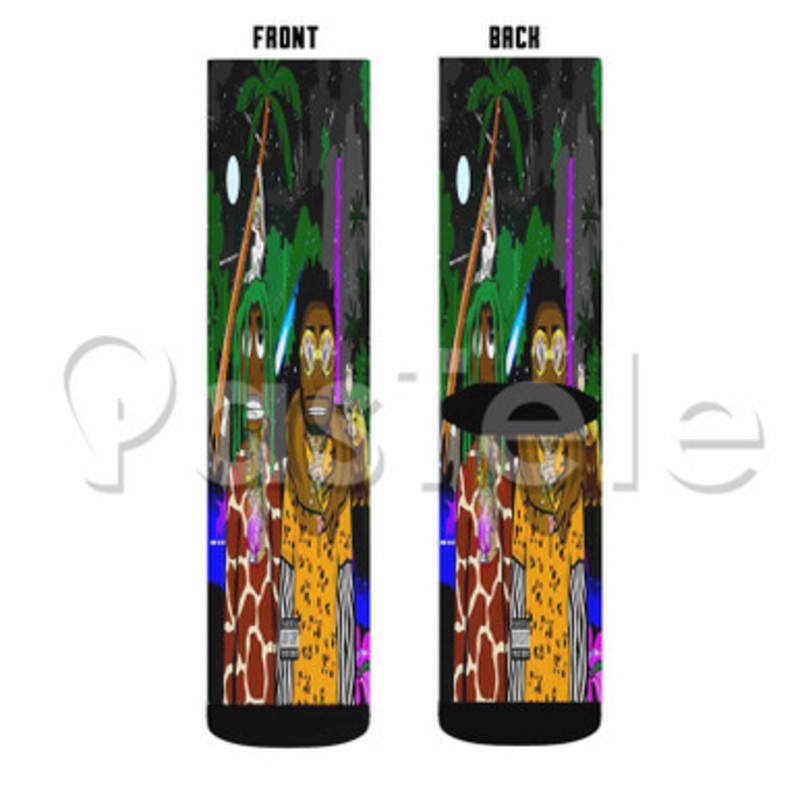 Zoboomafoo Hoodrich Pablo Juan Feat Lil Uzi Vert Custom Sublimation Personalized Printed Socks Polyester Acrylic Nylon Spandex