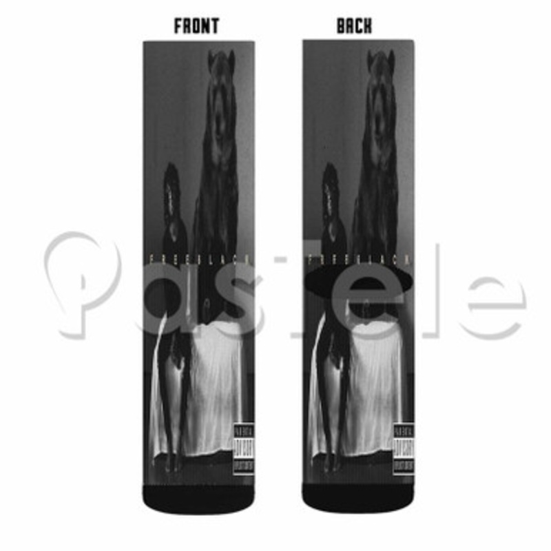 6lack Free Custom Sublimation Personalized Printed Socks Polyester Acrylic Nylon Spandex