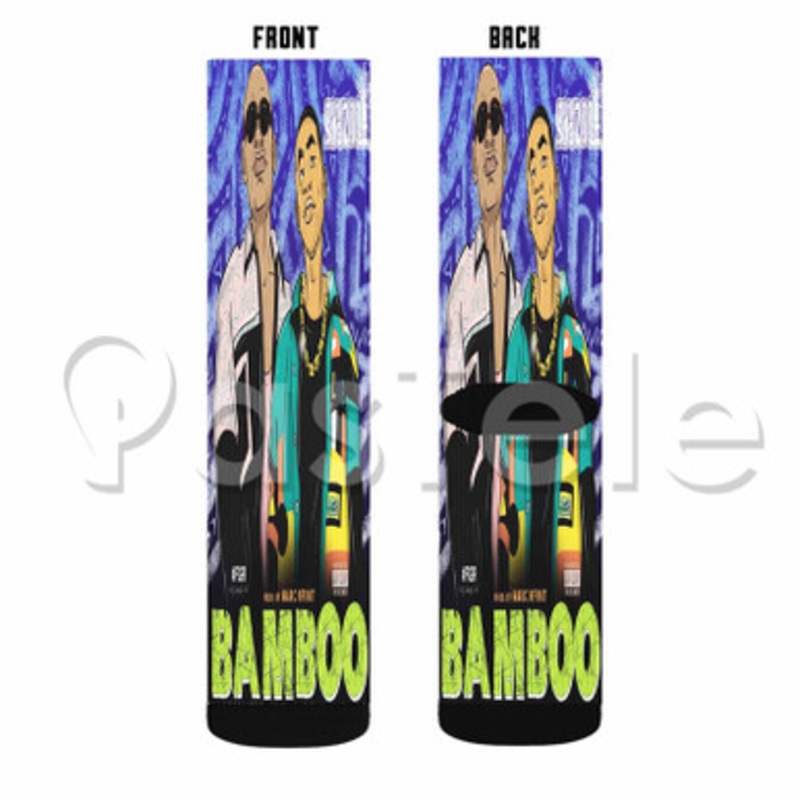 Bamboo Skyzoo Custom Sublimation Personalized Printed Socks Polyester Acrylic Nylon Spandex