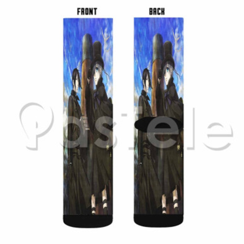 Black Butler Book of the Atlantic 3 Custom Sublimation Personalized Printed Socks Polyester Acrylic Nylon Spandex