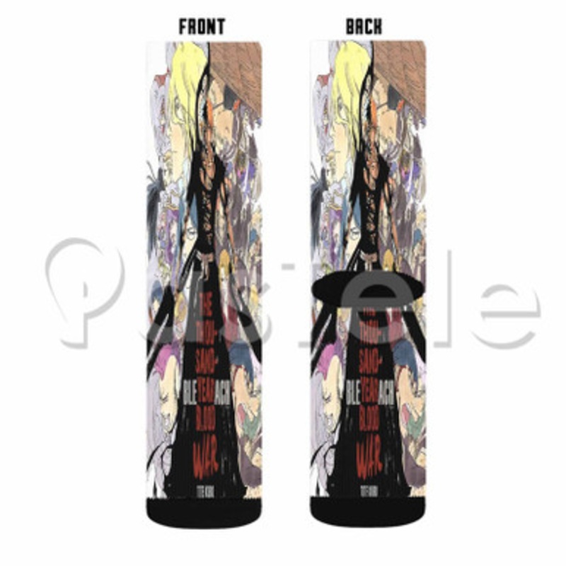 Bleach Custom Sublimation Personalized Printed Socks Polyester Acrylic Nylon Spandex