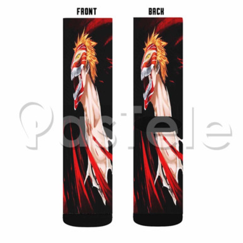 Bleach Custom Sublimation Printed Socks Polyester Acrylic Nylon Spandex