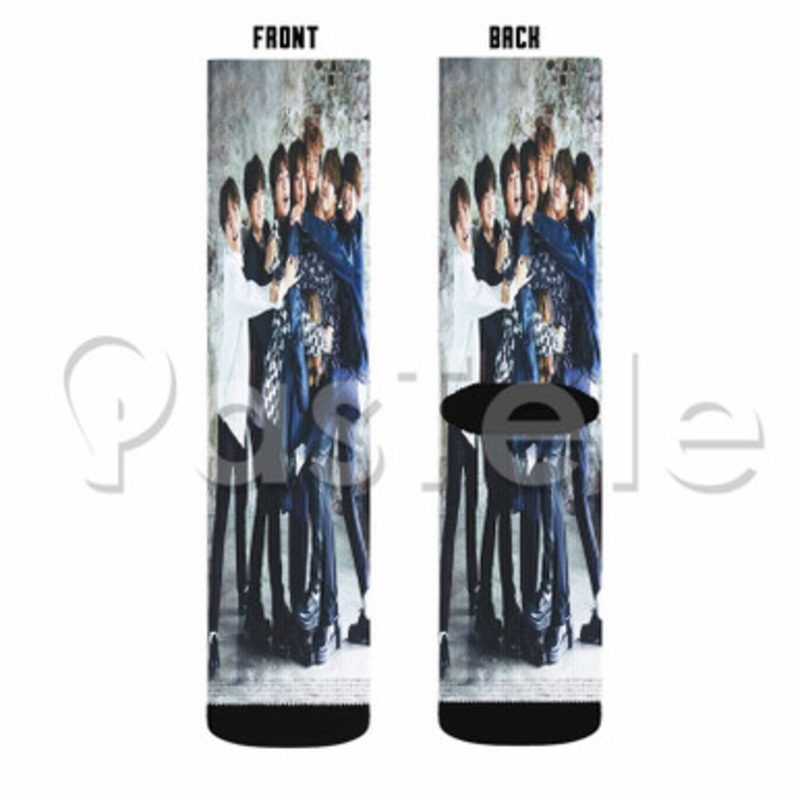 BTS Bangtan Boys Custom Sublimation Personalized Printed Socks Polyester Acrylic Nylon Spandex