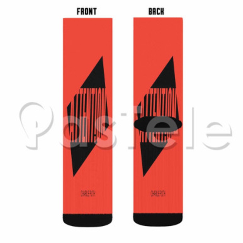 Charlie Puth Attention Custom Sublimation Personalized Printed Socks Polyester Acrylic Nylon Spandex