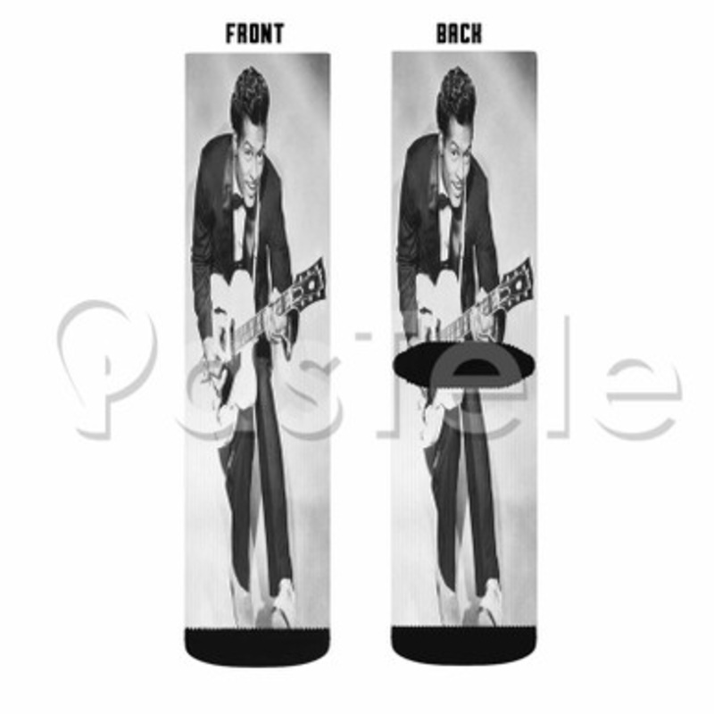 Chuck Berry Custom Sublimation Personalized Printed Socks Polyester Acrylic Nylon Spandex