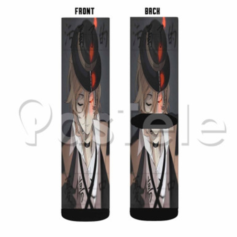 Chuuya Nakahara Bungou Stray Dogs Custom Sublimation Personalized Printed Socks Polyester Acrylic Nylon Spandex