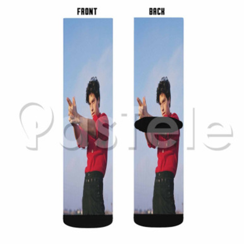 Cole Sprouse Shoot Custom Sublimation Personalized Printed Socks Polyester Acrylic Nylon Spandex