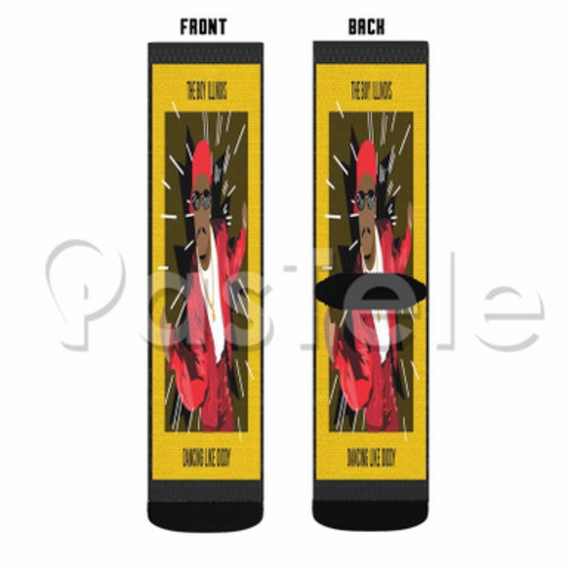 Dancing Like Diddy The Boy Illinois Custom Sublimation Personalized Printed Socks Polyester Acrylic Nylon Spandex