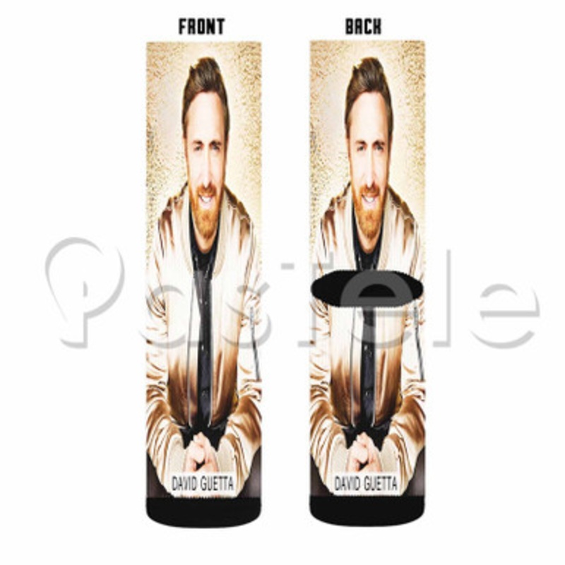 David Guetta Custom Sublimation Personalized Printed Socks Polyester Acrylic Nylon Spandex