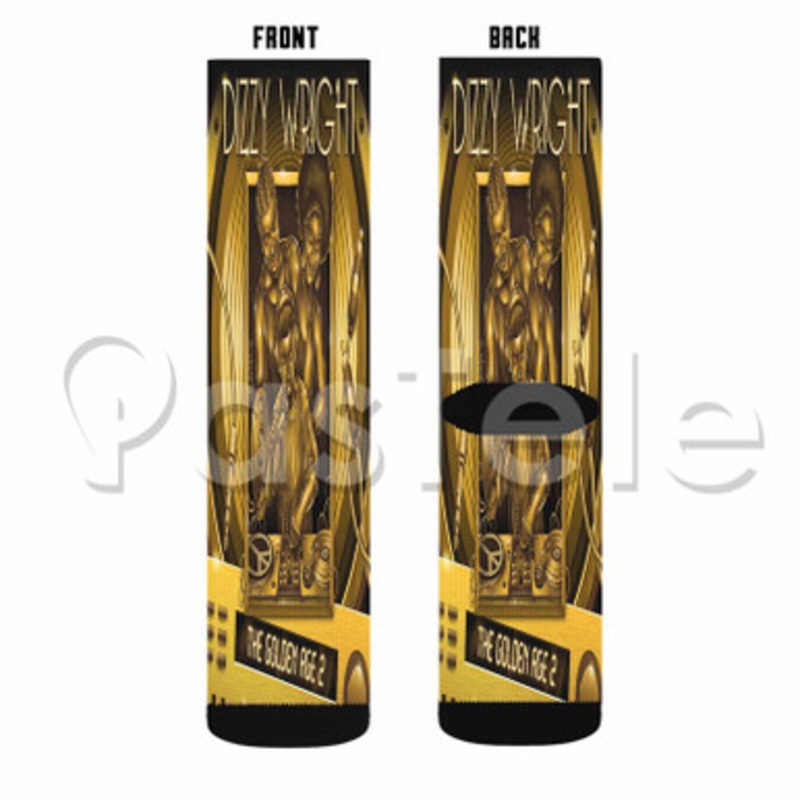 Dizzy Wright JOB Custom Sublimation Personalized Printed Socks Polyester Acrylic Nylon Spandex