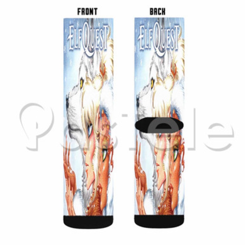Elfquest Winter Special II Custom Sublimation Printed Socks Polyester Acrylic Nylon Spandex