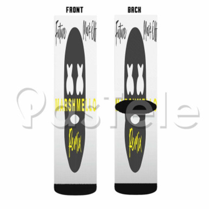Future Mask Off Marshmello Custom Sublimation Personalized Printed Socks Polyester Acrylic Nylon Spandex