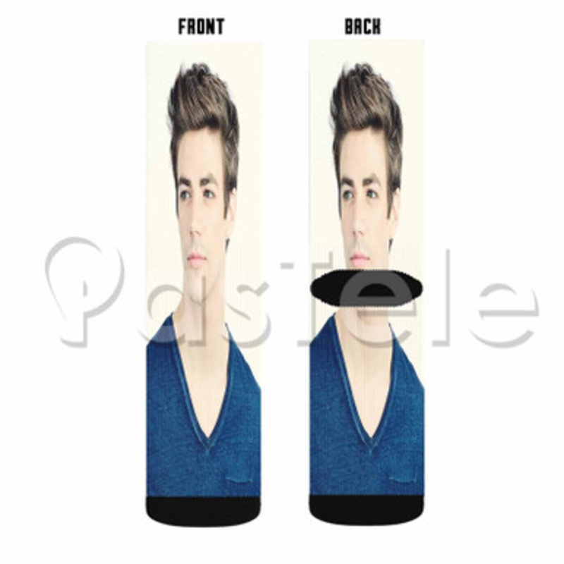 Grant Gustin Custom Sublimation Personalized Printed Socks Polyester Acrylic Nylon Spandex