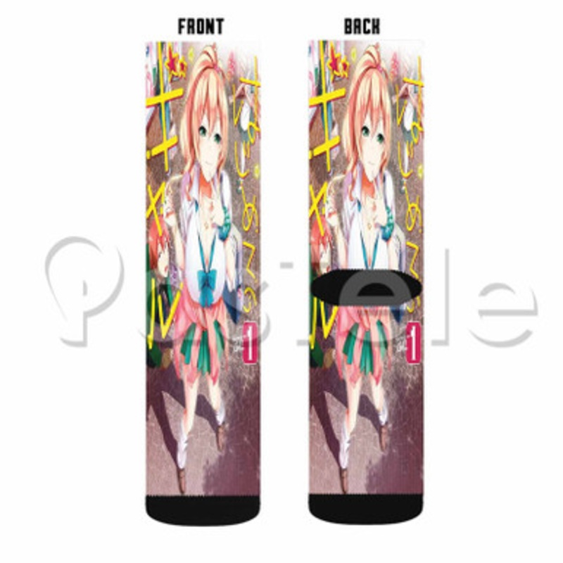 Hajimete no Gal Custom Sublimation Personalized Printed Socks Polyester Acrylic Nylon Spandex